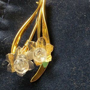 Vintage Swarovski Daffodil Brooch G333
